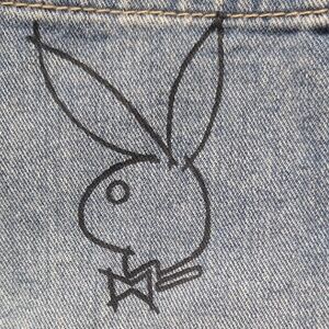 Playboy Brand Distressed Shorts